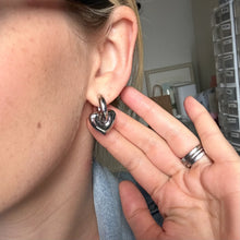 Load image into Gallery viewer, GIMME LISA PUFFY HEART EARRINGS (SILVER)