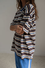 Load image into Gallery viewer, Hall Store SCOTTI STRIPEY TEE BLUE/BROWN