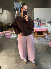 Load image into Gallery viewer, Acid Wash Barrel Pants Mauve