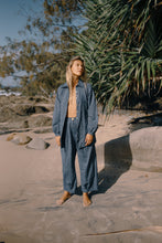 Load image into Gallery viewer, THE YUMI SHIRT - NAVY PINSTRIPE