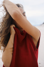 Load image into Gallery viewer, BARE ROAD CECILIA KNIT VEST in Cherry