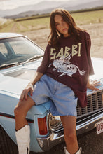 Load image into Gallery viewer, SABBI THE VERY OVERSIZED RHINESTONE GIRL - AUBERGINE