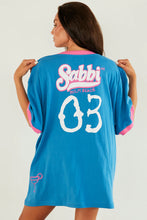 Load image into Gallery viewer, SABBI THE VERY OVERSIZED GREEN FLAG TEE - BLUE