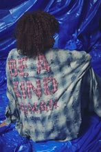 Load image into Gallery viewer, SABBI BE A KIND HUMAN OVERSIZED SHIRT - BLUE