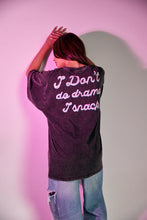 Load image into Gallery viewer, SABBI NO DRAMA LLAMA TEE - BLACK ACID WASH