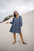 Load image into Gallery viewer, BARE ROAD PALOMA MINI DRESS in Navy Plaid