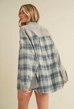 Load image into Gallery viewer, Plaid Flannel Shirt - Blue Multi