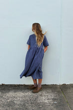 Load image into Gallery viewer, BARE ROAD Darcey Midi Dress Indigo Plaid