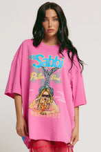 Load image into Gallery viewer, SABBI THE VERY OVERSIZED LIFE IS SHORT TEE - PINK