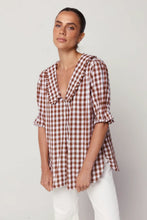 Load image into Gallery viewer, Rosie Top - Chocolate Gingham
