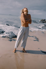 Load image into Gallery viewer, Pre loved - THE CHLOE TIE PANT - WASHED BLUE STRIPE