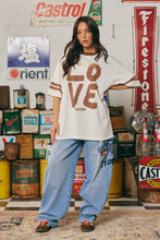 Load image into Gallery viewer, SABBI THE VERY OVERSIZED LOVE REVOLUTION TEE - OFF WHITE