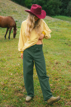 Load image into Gallery viewer, CRACKER DAY LOUNGE BARREL JEANS - FOREST