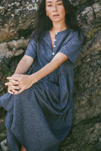 Load image into Gallery viewer, DARCEY MIDI DRESS - NAVY PINSTRIPE