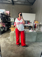 Load image into Gallery viewer, By Billie BAGGY MID RISE JEAN - RED