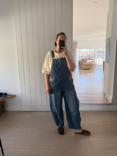 Load image into Gallery viewer, Vintage Denim Barrel Leg Overalls
