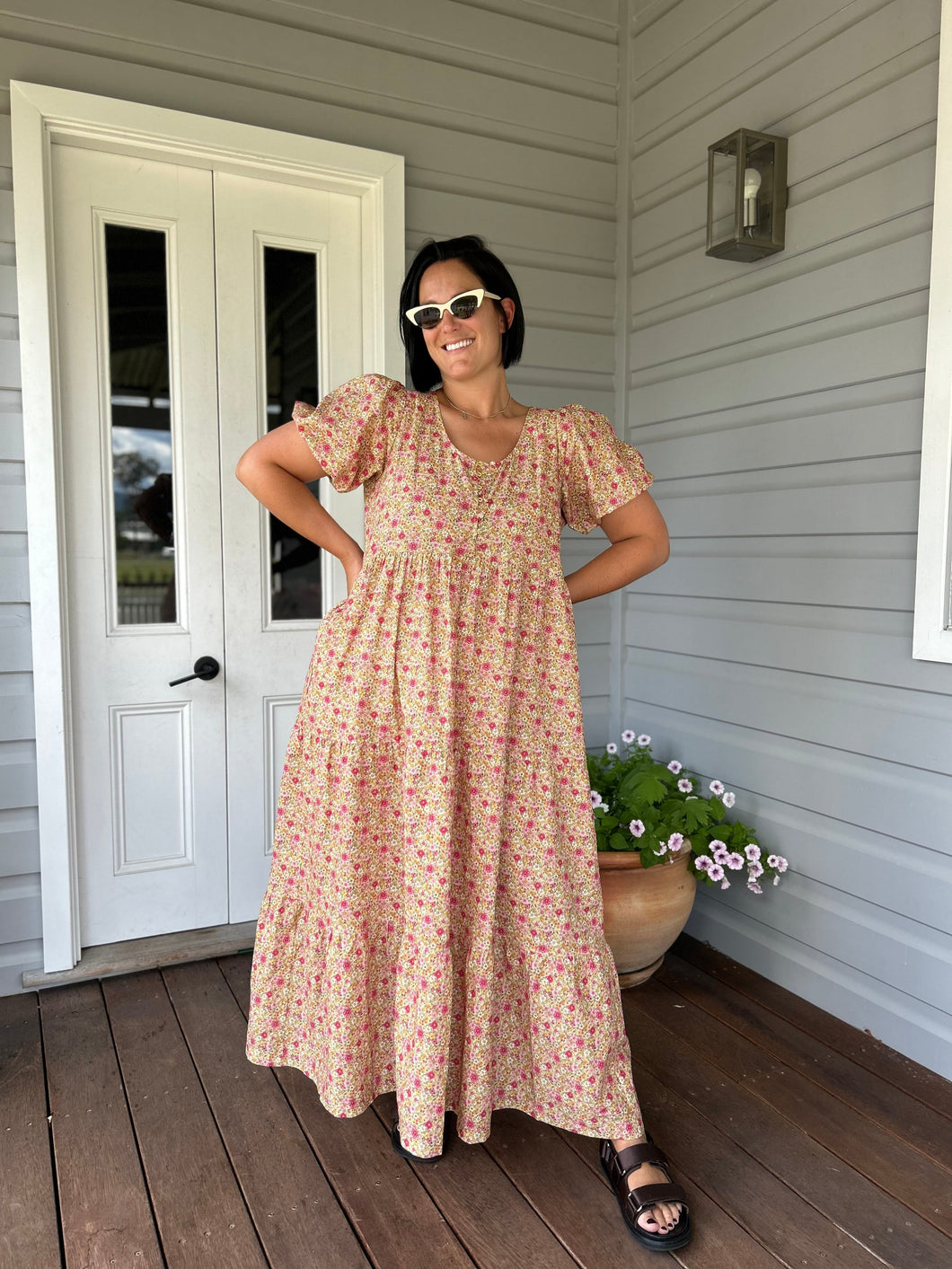 Lottie Dress in Summer Rose - medium