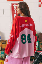 Load image into Gallery viewer, SABBI THE LONG SLEEVE MERMAID RACING TEE - RED & PINK