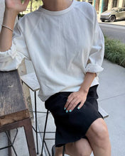 Load image into Gallery viewer, LE BON SHOPPE HEAVY COTTON RAGLAN TEE WHITE