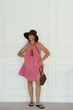 Load image into Gallery viewer, JUNO MINI SLIP DRESS - PINK FLORAL