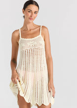 Load image into Gallery viewer, Poolside Paradiso - Maya Knit Singlet Crochet Knit Dress - Vanilla