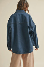 Load image into Gallery viewer, Washed Snap Button Denim Shacket