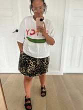 Load image into Gallery viewer, Washed Leopard Printed Denim Skirt