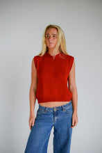 Load image into Gallery viewer, BARE ROAD CECILIA KNIT VEST in Cherry