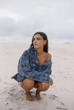 Load image into Gallery viewer, BARE ROAD REMI OVERSIZED SHIRT in Navy Plaid