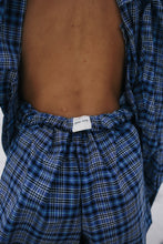 Load image into Gallery viewer, BARE ROAD AVA SHORTS in Navy Plaid