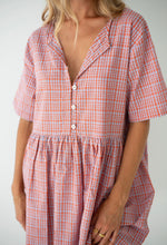 Load image into Gallery viewer, BARE ROAD - DARCEY DRESS in Lilac Orange Seersucker