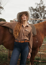 Load image into Gallery viewer, FAR MER By Whitney HOMESTEAD CHECK BOYFRIEND BUTTON UP