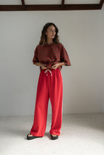 Load image into Gallery viewer, Hall Store SCOTTI STRIPEY TEE RED/BROWN