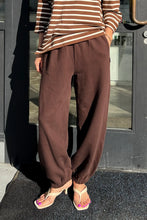 Load image into Gallery viewer, LE BON SHOPPE FRENCH TERRY BALLOON PANTS - COCOA BEAN