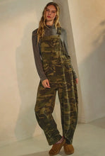 Load image into Gallery viewer, Camo Barrel-Leg Overalls
