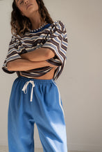 Load image into Gallery viewer, Hall Store SCOTTI STRIPEY TEE BLUE/BROWN