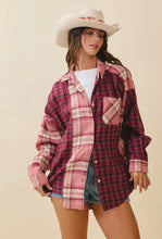 Load image into Gallery viewer, Plaid Flannel Shirt - Pink