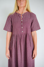 Load image into Gallery viewer, BARE ROAD DARCEY MIDI DRESS in Fig Hemp Check