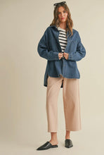 Load image into Gallery viewer, Washed Snap Button Denim Shacket