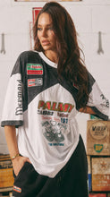 Load image into Gallery viewer, SABBI THE VERY OVERSIZED MERMAID RACING TEE - BLACK & WHITE