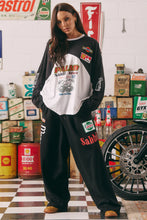 Load image into Gallery viewer, SABBI THE LONG SLEEVE MERMAID RACING TEE - BLACK & WHITE