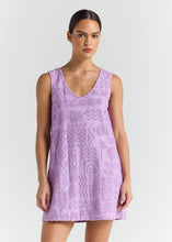 Load image into Gallery viewer, Mai Tai V Tunic Towelling Dress - Lilac