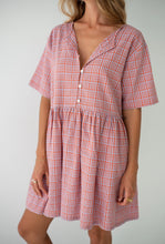 Load image into Gallery viewer, BARE ROAD - DARCEY DRESS in Lilac Orange Seersucker