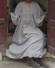 Load image into Gallery viewer, Asha Ticking Stripe Dress - Handwoven Organic Cotton