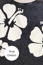 Load image into Gallery viewer, SABBI THE HIBISCUS TEE - WASHED BLACK