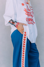 Load image into Gallery viewer, SABBI THE RAVING HEARTS PANTS - BLUE