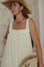 Load image into Gallery viewer, JUNO LACE NECK SLIP DRESS - BUTTER
