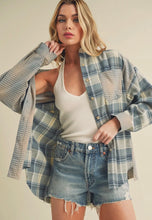 Load image into Gallery viewer, Plaid Flannel Shirt - Blue Multi