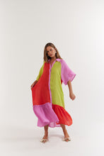 Load image into Gallery viewer, La Bohème Girls Moxie Midi Dress Candy Stripe