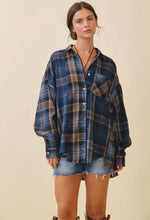 Load image into Gallery viewer, Plaid Flannel Shirt - Navy